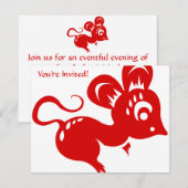 Illustratie Chinese astrologie Rat Kaart (Voorkant / Achterkant)