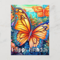 Illustratie collage met vlinder en bloemen