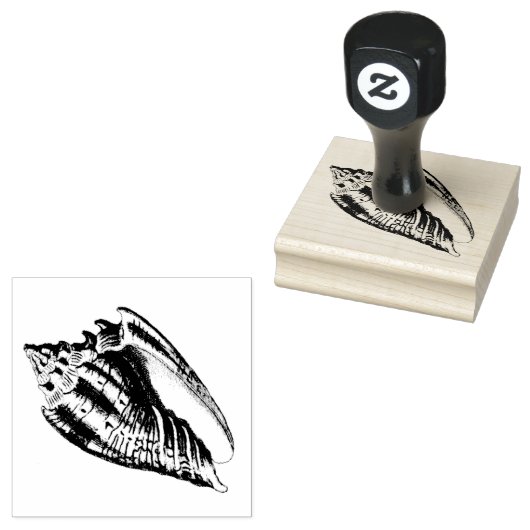 Illustratie Conch Shell Rubberstempel (Gestempeld)