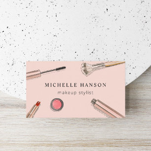 Illustratie Cosmetics Makeup Stylist Blush Visitekaartje