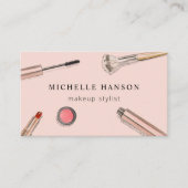 Illustratie Cosmetics Makeup Stylist Blush Visitekaartje (Voorkant)