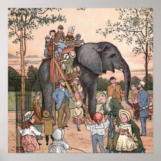  illustratie "De dierentuin" Poster