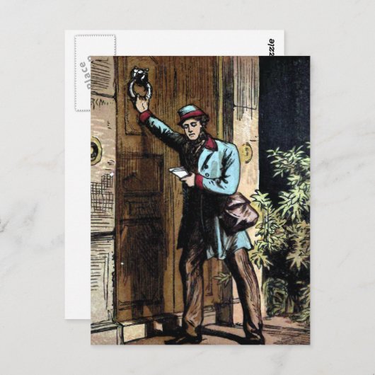  illustratie "De postbode" Briefkaart (Voorkant / Achterkant)