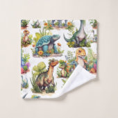 Illustratie Dinosaur Bad Handdoek (Wasdoekje)