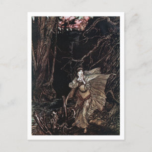  illustratie door Arthur Rackham Undine Briefkaart