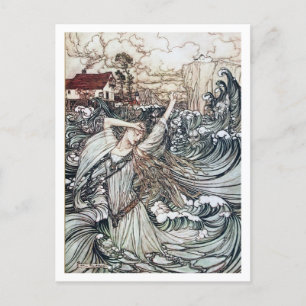  illustratie door Arthur Rackham Undine Briefkaart