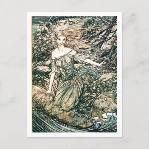  illustratie door Arthur Rackham Undine Briefkaart
