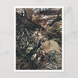  illustratie door Arthur Rackham Undine Briefkaart