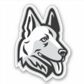 Illustratie Duitse Shepherd Dog Side Face Sticker (Voorkant)