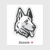 Illustratie Duitse Shepherd Dog Side Face Sticker (Vel)