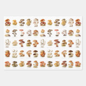 illustratie eetbare niet-eetbare paddenstoelen inpakpapier vel (Voorkant 2)