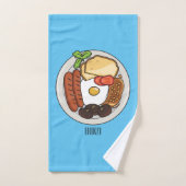 illustratie Engelse ontbijtcartoon Bad Handdoek (Handdoek)