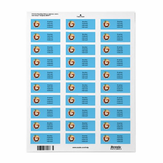 illustratie Engelse ontbijtcartoon Etiket (Full Sheet)