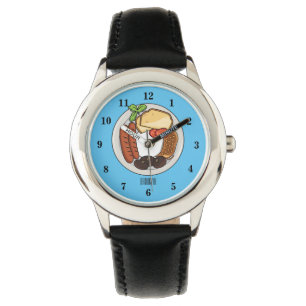 illustratie Engelse ontbijtcartoon Horloge