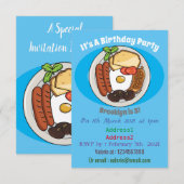 illustratie Engelse ontbijtcartoon Kaart (Voorkant / Achterkant)