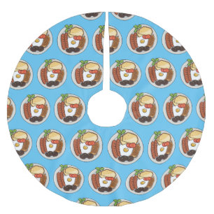 illustratie Engelse ontbijtcartoon Kerstboom Rok