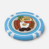 illustratie Engelse ontbijtcartoon Poker Chips (Enkel)