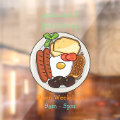 illustratie Engelse ontbijtcartoon Raamsticker (Vel 2)