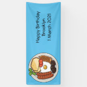 illustratie Engelse ontbijtcartoon Spandoek (Verticaal)