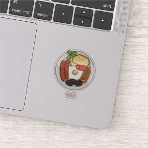 illustratie Engelse ontbijtcartoon Sticker