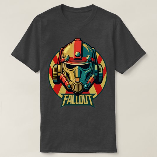Illustratie Fallout Helm T-shirt (Design voorkant)