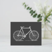 illustratie fiets in zwart-wit briefkaart (Staand voorkant)
