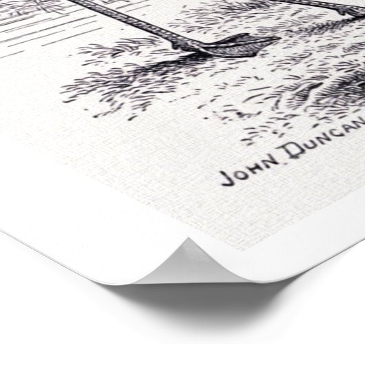  illustratie "Flamingo" Poster (Hoek)