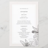 Illustratie Floral Lilies Wedding Programs (Voorkant)