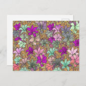 illustratie Floral Pattern Briefkaart (Voorkant / Achterkant)