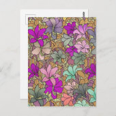  illustratie Floral Pattern Briefkaart (Voorkant / Achterkant)
