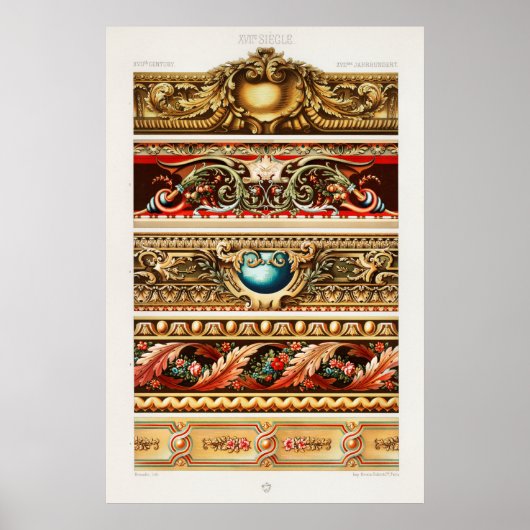  illustratie Floral Pattern Poster (Voorkant)