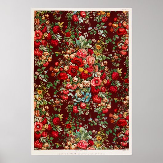 illustratie Floral Pattern Poster (Voorkant)