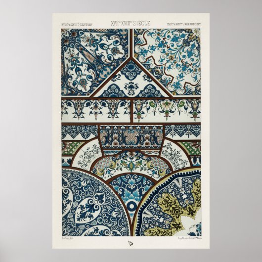 illustratie Floral Pattern Poster (Voorkant)