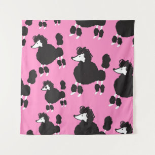 Illustratie franse poedel naadloos patter wandkleed