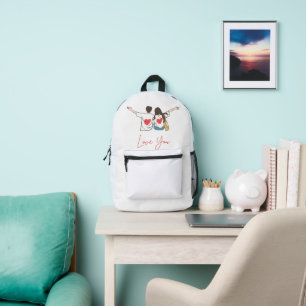 Illustratie Geborduurde Tas voor Koppels 'Love You