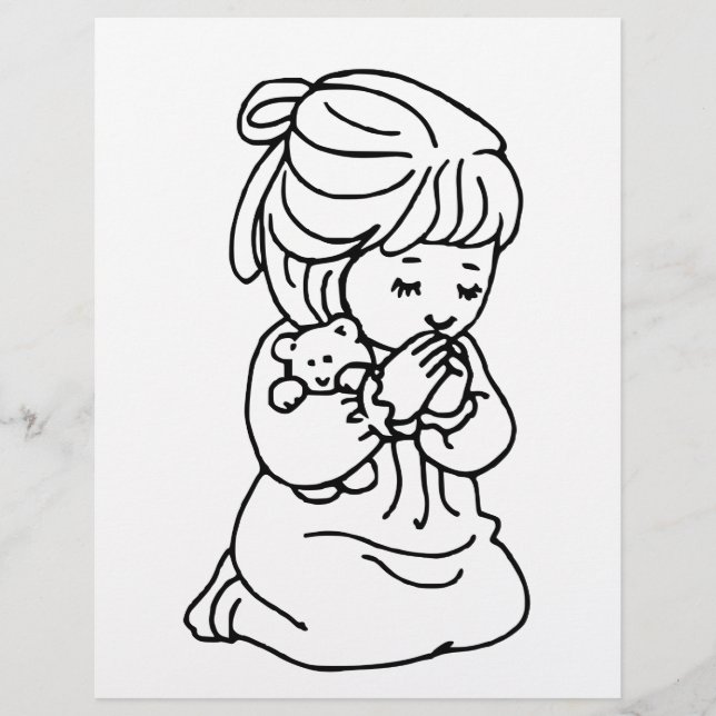 Illustratie Girl Praying (Voorkant)