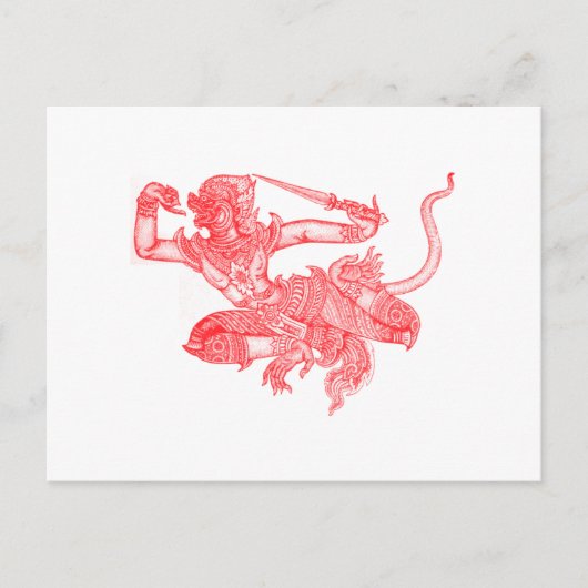  illustratie Hanuman Book Briefkaart (Voorkant)