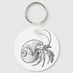 Illustratie Hermit Crab (lijnkunst) Sleutelhanger