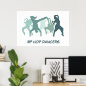 Illustratie Hip Hop Dancers Poster (Thuiskantoor)