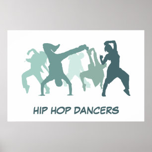 Illustratie Hip Hop Dancers Poster