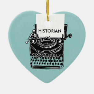 Illustratie historian Retro Typewriter Keramisch Ornament
