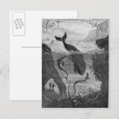 Illustratie Hoesje "20.000 collega's onder het Zee Briefkaart (Voorkant / Achterkant)