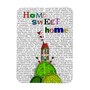 Illustratie Home Sweet Home Magneet