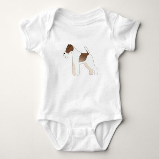 Illustratie Hondenras van Wire Fox Terrier Illustr Romper (Voorkant)