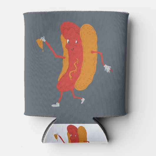 Illustratie Hot Dog Blikjeskoeler (Voorkant)