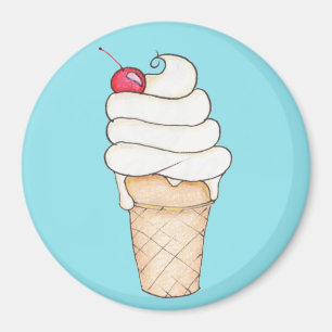 Illustratie Ice Cream Cone Fridge Magnet Magneet