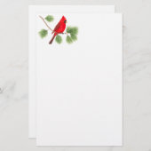 Illustratie in noordelijke kardinaal briefpapier (Voorkant / Achterkant)