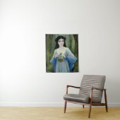 Illustratie inktwas van een mooie vrouw in Bossen Wandkleed (In situ)