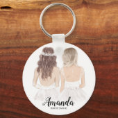 Illustratie: je wordt mijn bridesmaïde toetsenbord sleutelhanger (Voorkant)
