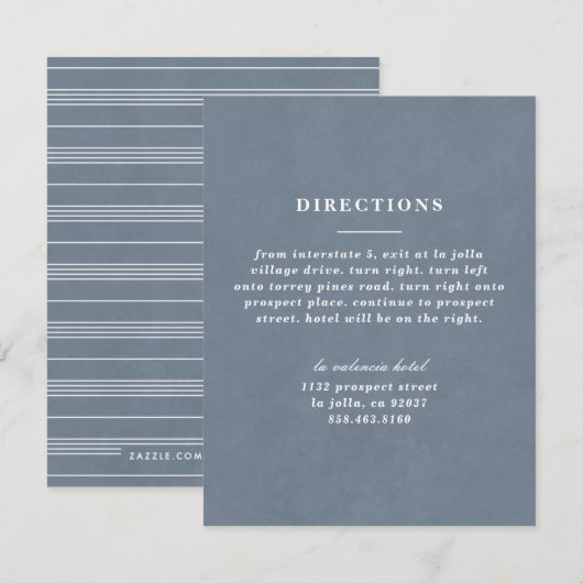 Illustratie: Kaart Knot Directions - Blue Grey (Voorkant / Achterkant)
